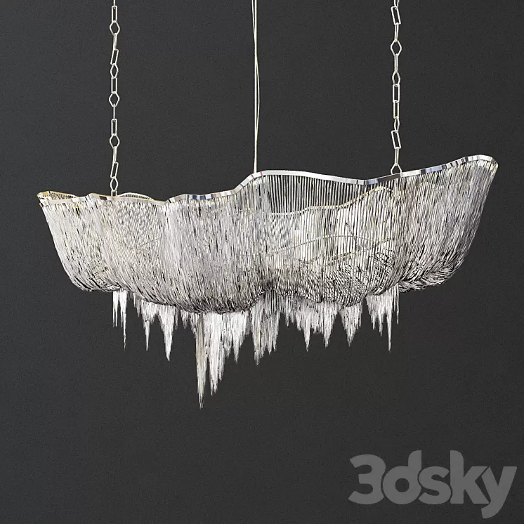 Terzani Atlantis Nikel Chandelier 3D Model