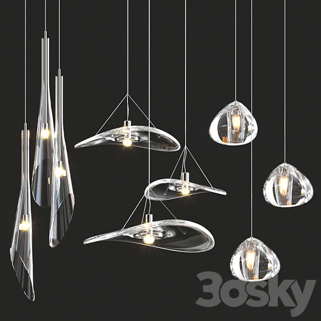 Terzani Pendant Collection 3D Model