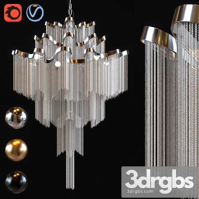 Terzani stream chandelier 3D Model Free