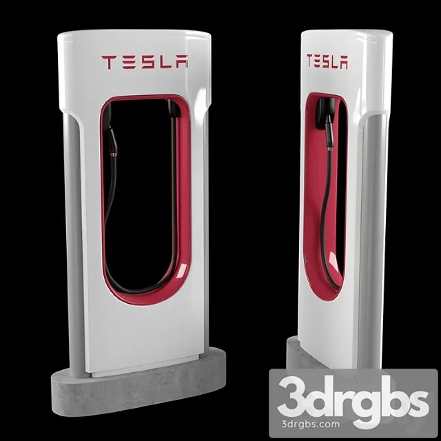 Tesla Charge Station 3D Model Free