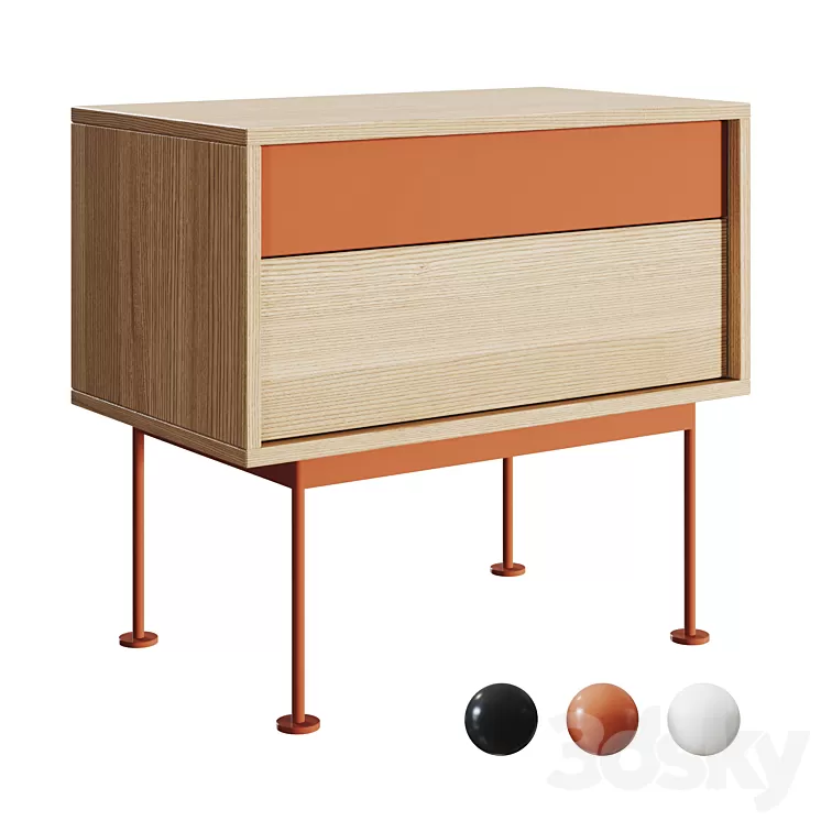TEULAT – Yoko Bedside table 3D Model