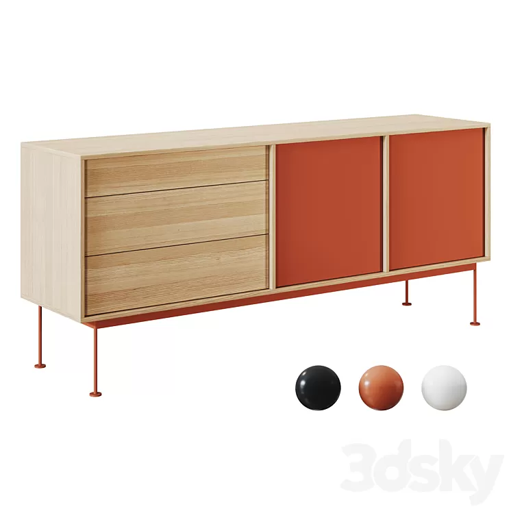 TEULAT - Yoko Sideboard 2 3D Model Free