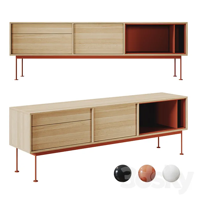 TEULAT - Yoko TV Bench 3D Model