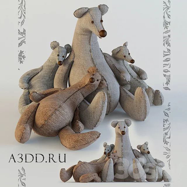 Textile Bears 3DModel