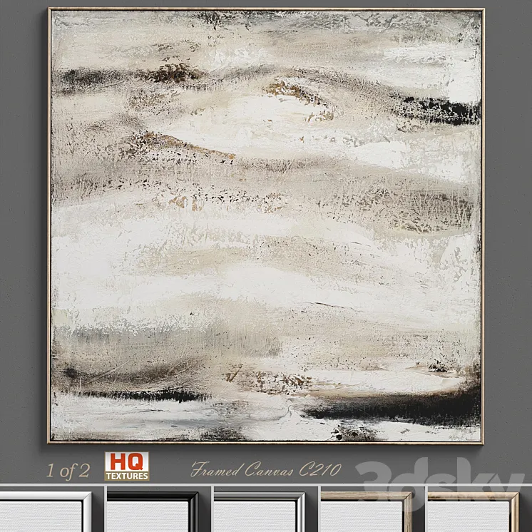 Textured Wall Art C-210 3D Model Free