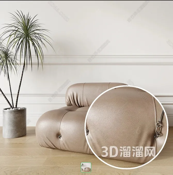 TEXTURES - LEATHER - CORONA - 3D MODEL - 600