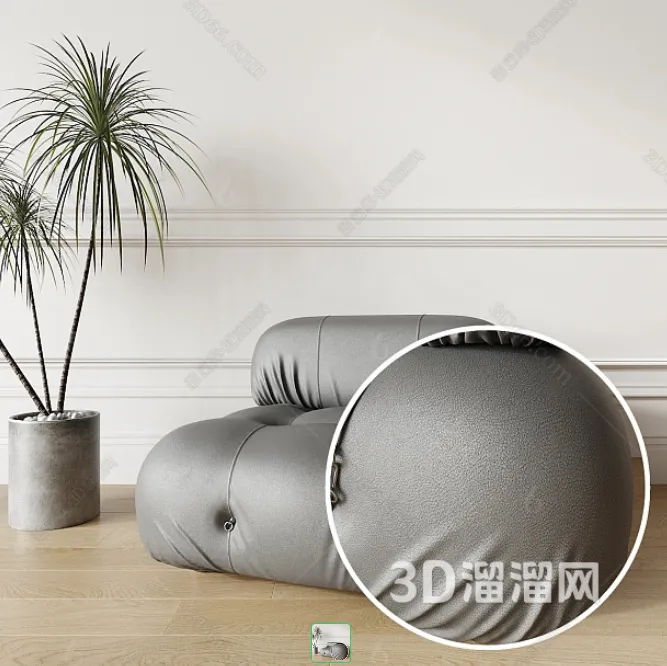 TEXTURES - LEATHER - CORONA - 3D MODEL - 603