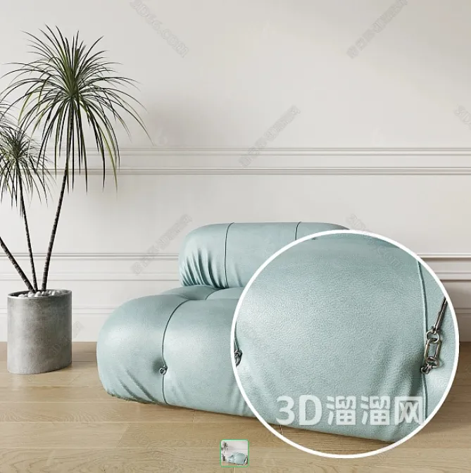 TEXTURES - LEATHER - CORONA - 3D MODEL - 608