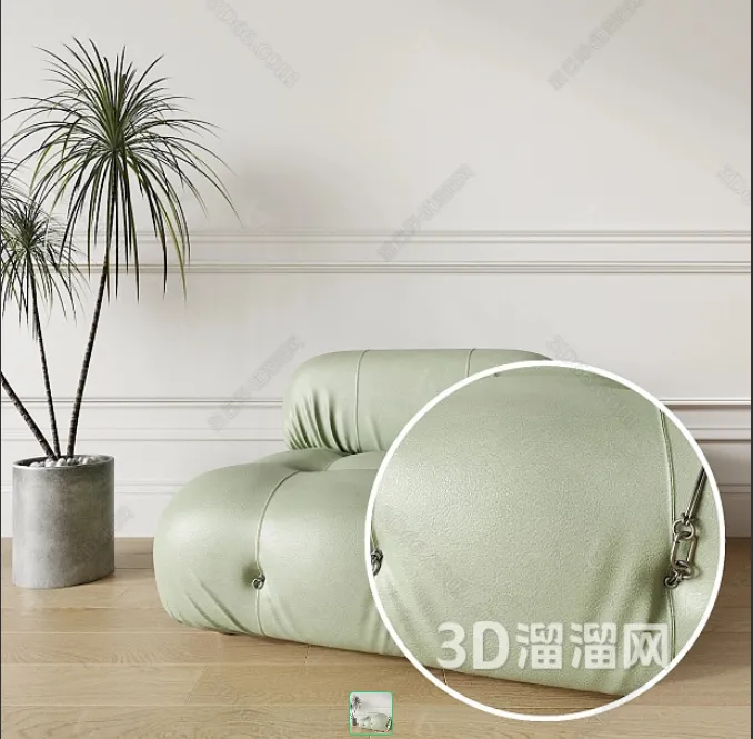 TEXTURES - LEATHER - CORONA - 3D MODEL - 613