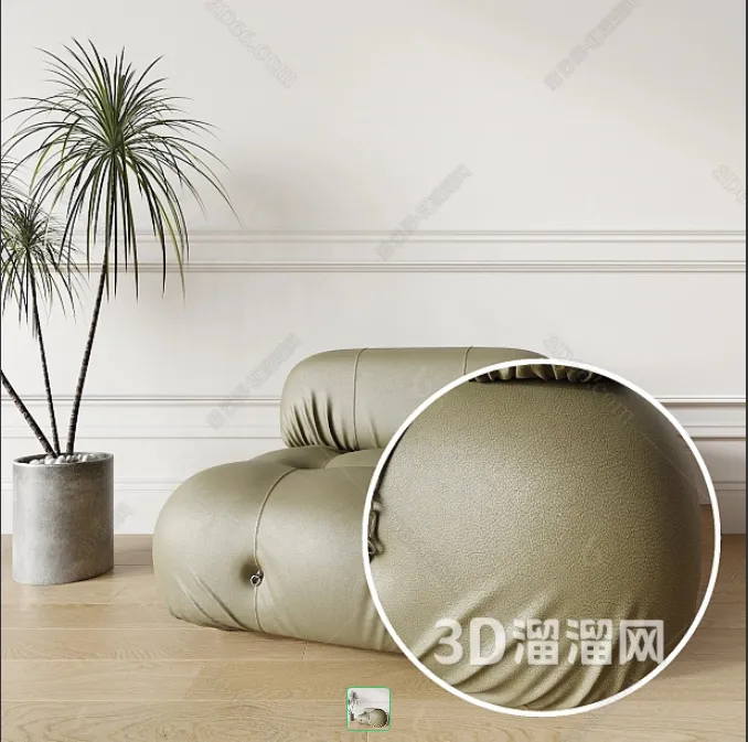 TEXTURES - LEATHER - CORONA - 3D MODEL - 615