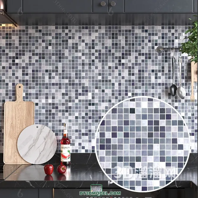 TEXTURES - MOSAIC - CORONA - 3D MODEL - 630