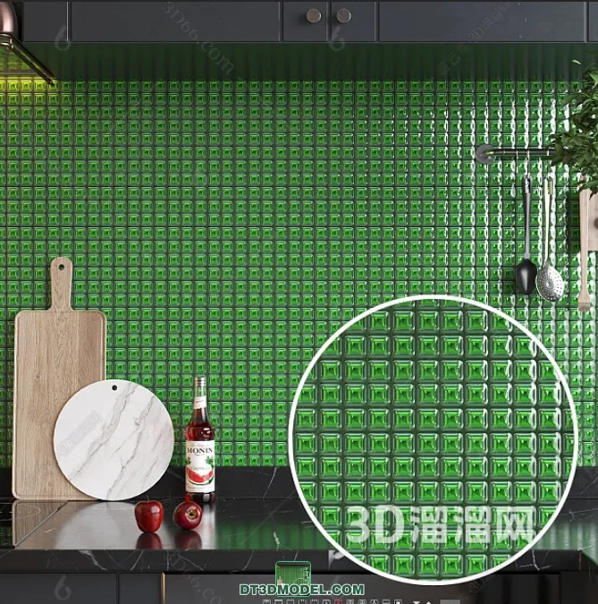 TEXTURES - MOSAIC - CORONA - 3D MODEL - 690