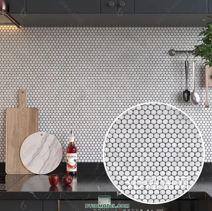 TEXTURES - MOSAIC - CORONA - 3D MODEL - 692