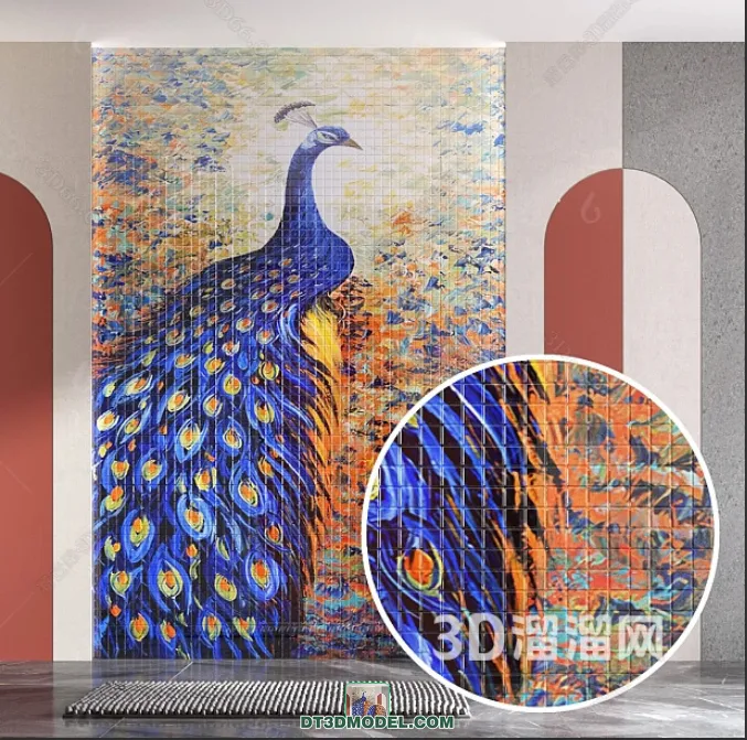 TEXTURES - MOSAIC - CORONA - 3D MODEL - 734