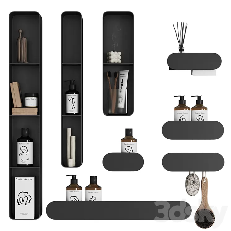 Tezza bathroom accessories 3D Model Free