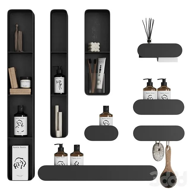 Tezza bathroom accessories 3D Model