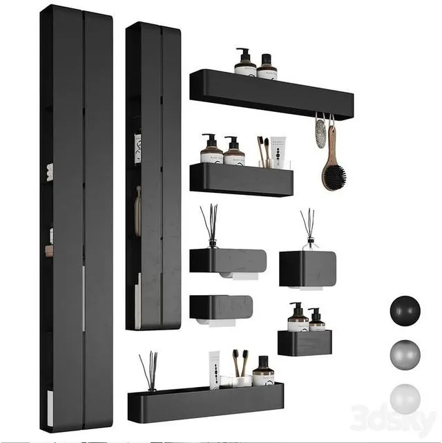Tezza bathroom accessories (modern set) Free Download