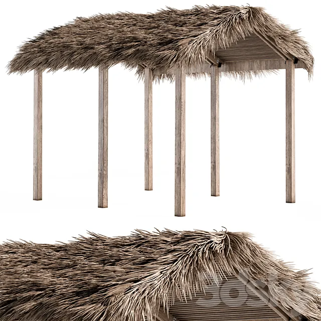 Thatch Umbrella With Palm Leaf 04 Free Download
