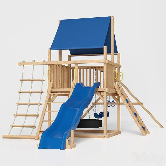 The Bailey Climber Swing Set 3D Model