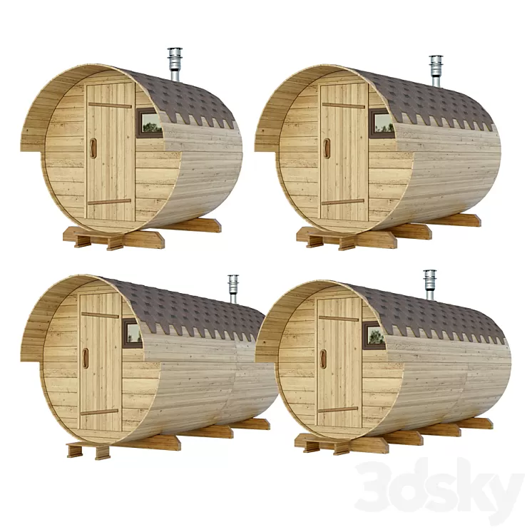 The bath is cylindrical 3D Model