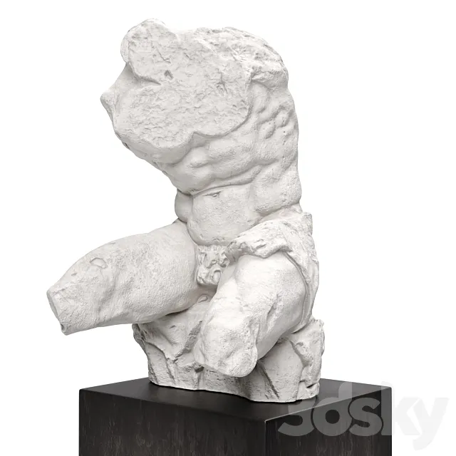 The Belvedere Torso plaster 3D Model