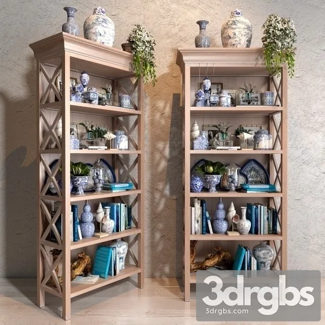 The Blues Vase Collections Set 02 3D Model Free