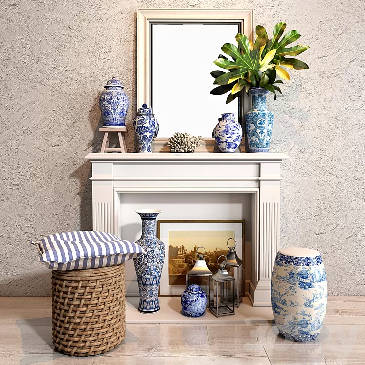 The blues_Vase collections set 03 3D Model