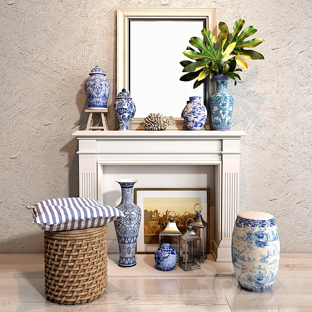 The blues_Vase collections set 03 3DModel