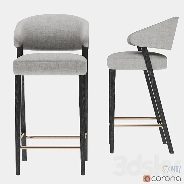 The Bright Group Cahn barstool 3D Model