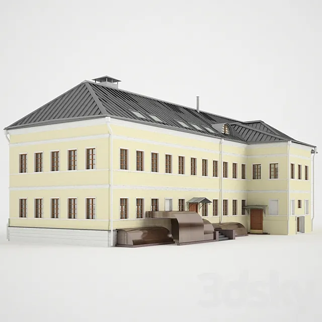 The building of Moscow Street. Bersenevskaya embankment 16s9 3DModel