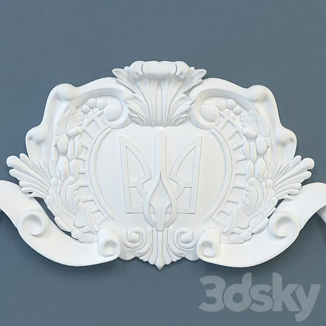 The cartouche with the coat of arms of Ukraine Free Download