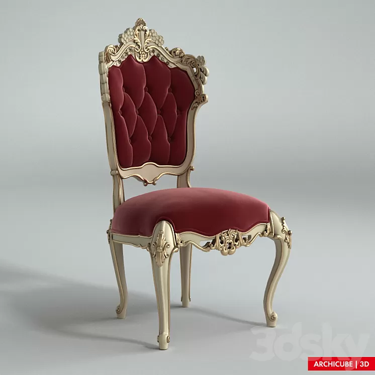 The chair in the style of 003 klassichkskom 3D Model
