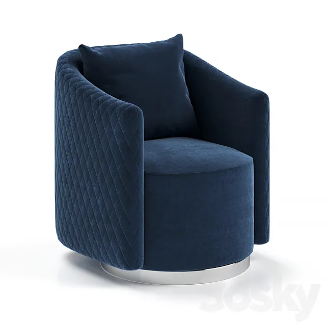 The chair rotating 48MY-2573 DBL from Garda Decor 3D Model