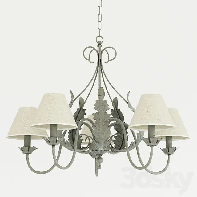 The chandelier in the style of Provence. 3DModel