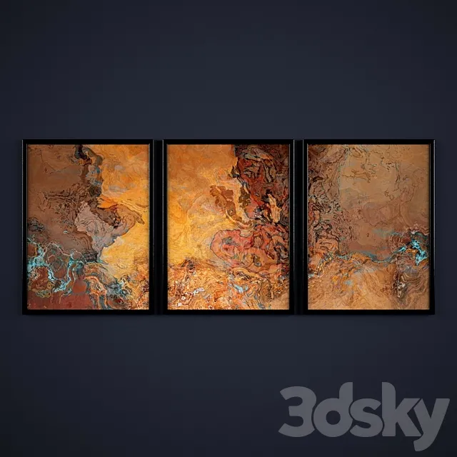 The collection of abstract paintings ?6 3DModel