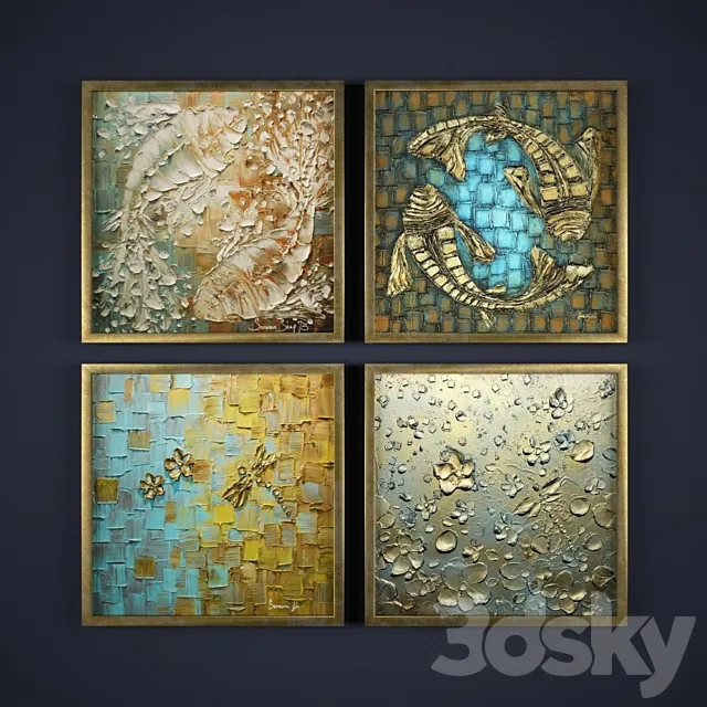 The collection of abstract paintings ?8 3DModel