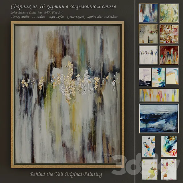 The collection of contemporary paintings (set-2) 3DModel