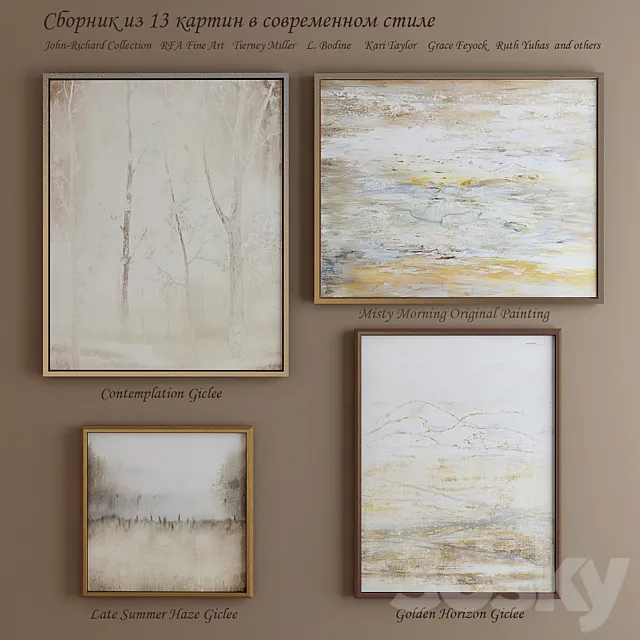 The collection of contemporary paintings (set-3) 3DModel