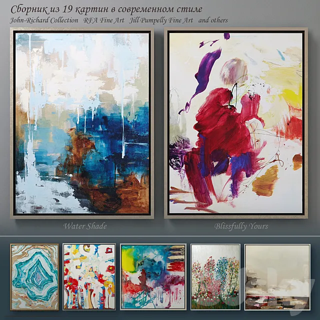 The collection of contemporary paintings (set-4) 3D Model