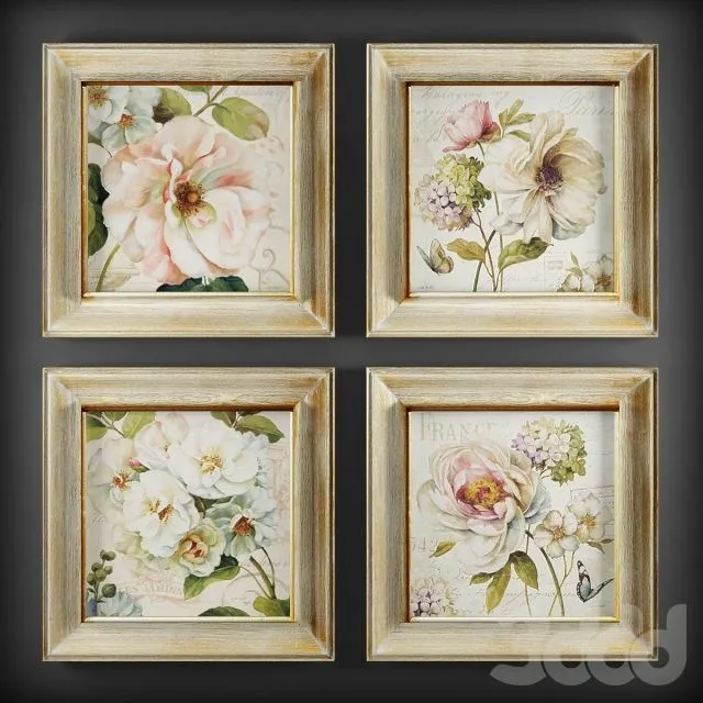 The collection of paintings in the classic style 48 3D Model