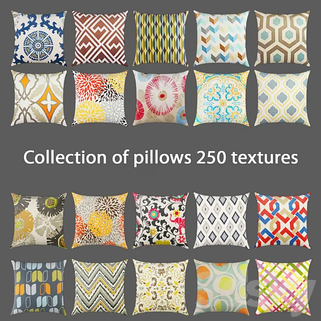 The collection of pillows 3D Model