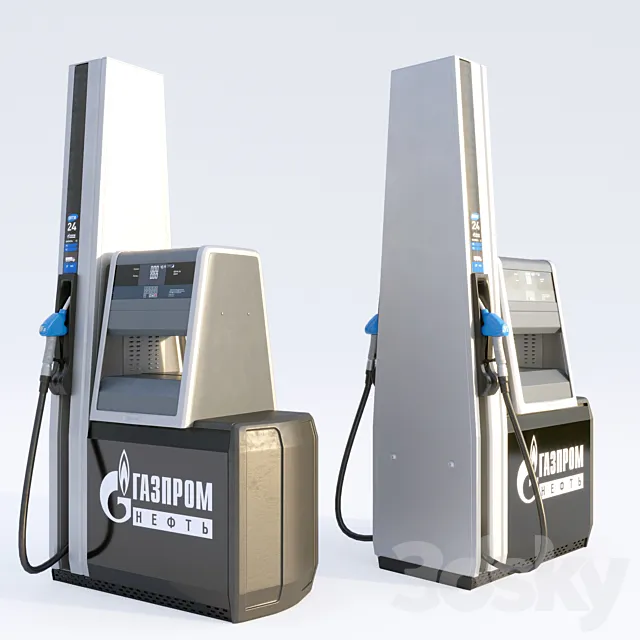 The column of the gas station Gazprom 3D Model