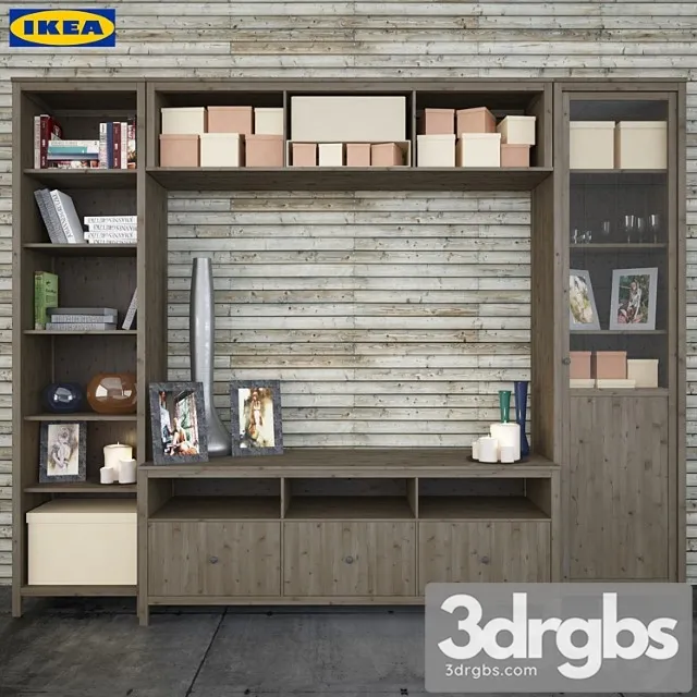 The combination of ikea to hemnes living room series 3D Model Free