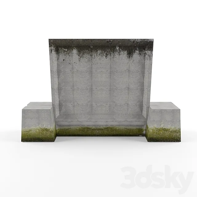 The concrete barrier-type 2 3DModel