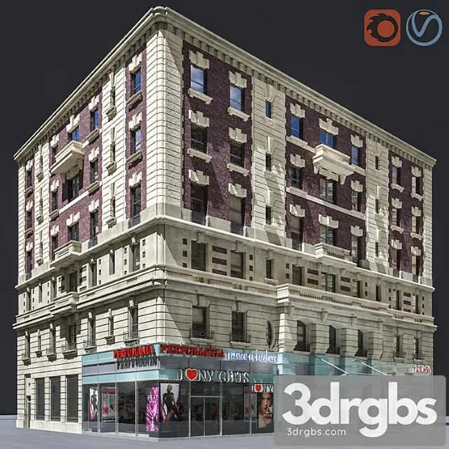 The Corner Facade Of The Old Building On Manhattan 1 Free Download