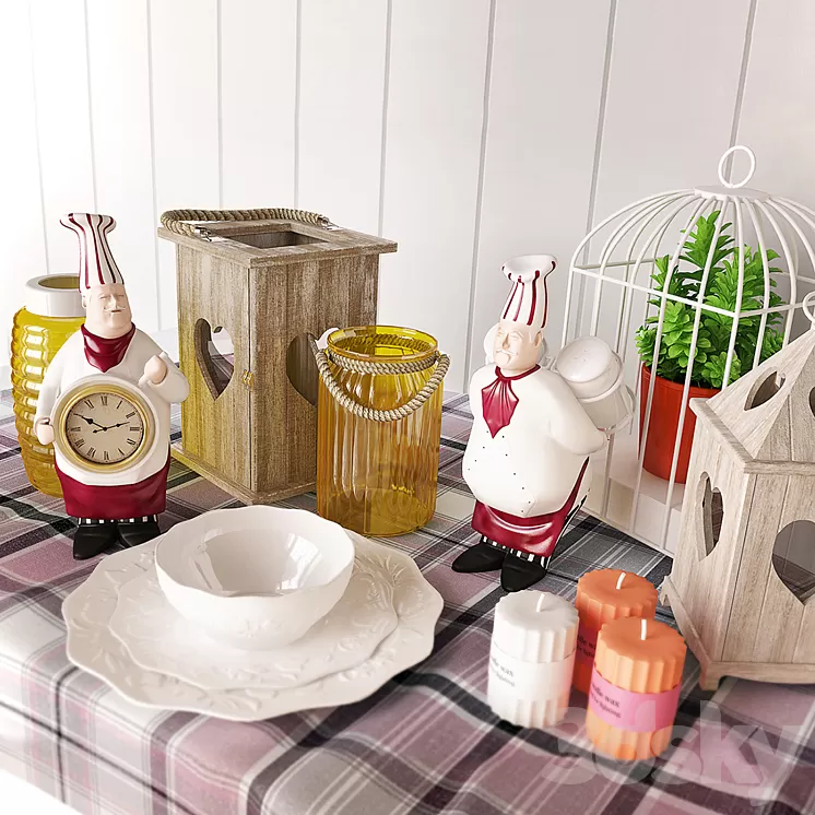 The decor for the kitchen (chefs) 3D Model