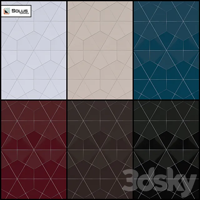 The Diamond Wall Collection by Solus Ceramics 3DModel