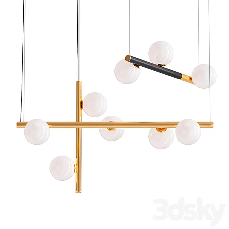 The diana chandelier system 3D Model Free Download