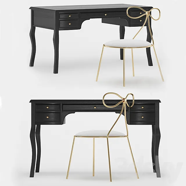 The Emily & Meritt Lilac Desk 3DModel