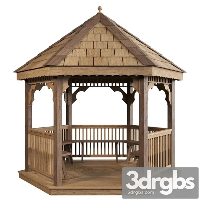 The Gazebo Is Hexagonal 3D Model Free